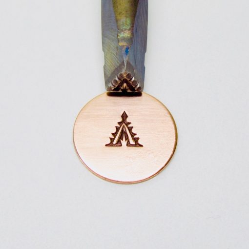 Triangle Design with Fire Inside Solid Triangle 814
