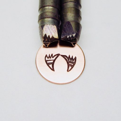 Paired Tribal Bear Paw Stamps 614