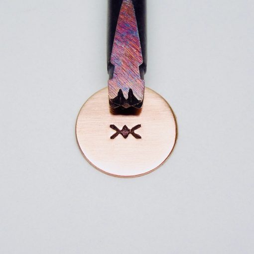 Traditional X with Diamond Design Single Stamp 414