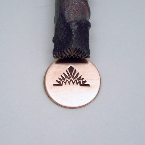 Triangle Spiked Mini Mountain Design Single Stamp 812