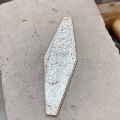 Hand Carved Tufa Cast Sterling Silver Ring Blank