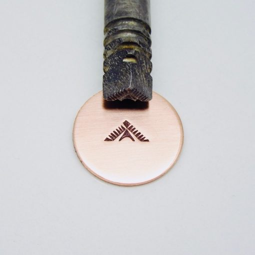 Chevron Design with Hanging Solid Triangle Single Stamp 838
