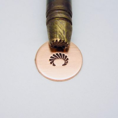 Crescent Circular Line Burst Single Stamp 2516