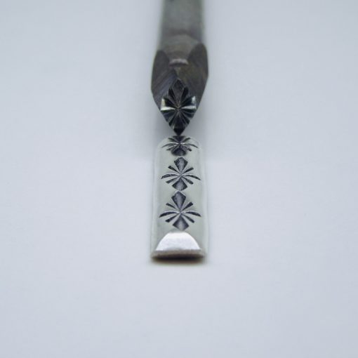 Diamond Line Design Half Round Wire Single Stamp 1638 - Image 2