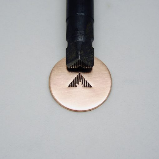 Triangle Vertical Line Design with Fire Single Stamp 8516
