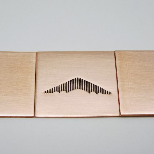 Vertical Line Triangle Design with Low Curves Border Stamp 71