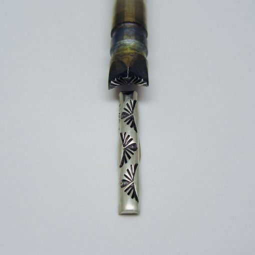 Triangle Ray with Diamond Top Half Round Wire Stamp 1638