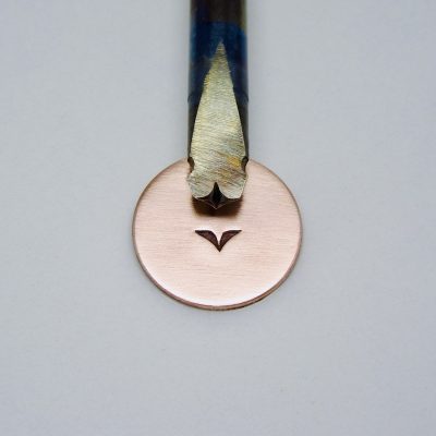 Small Two Petal Bloom Design Single Stamp 814