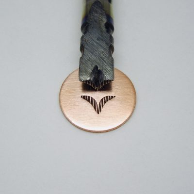 Two Petal Bloom Design with Lines Single Stamp 838