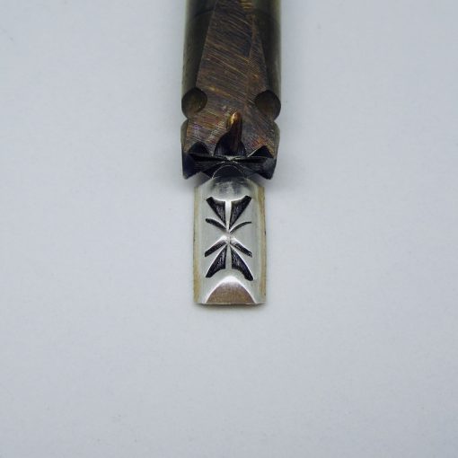 Butterfly Spiked Design Half Round Wire Stamp 1638