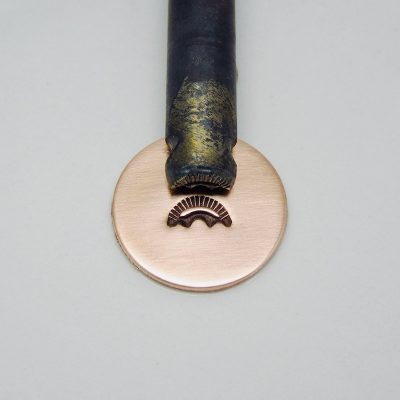Ridged Sunray Design with Three Curve Bottom Single Stamp 214